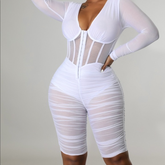 Sheer Mesh Romper - Picture 3 of 7